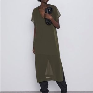 Zara Olive Green Dress M